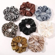Scrunchies Hair Ties Silk Satin Scrunchy - Hair Elastics Bands Ponytail Holde...