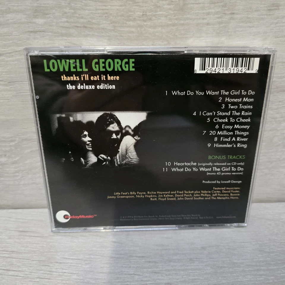 LOWELL GEORGE - Thanks I’ll Eat It Here The Deluxe Edition CD Friday Music USA  - Image 2 of 4