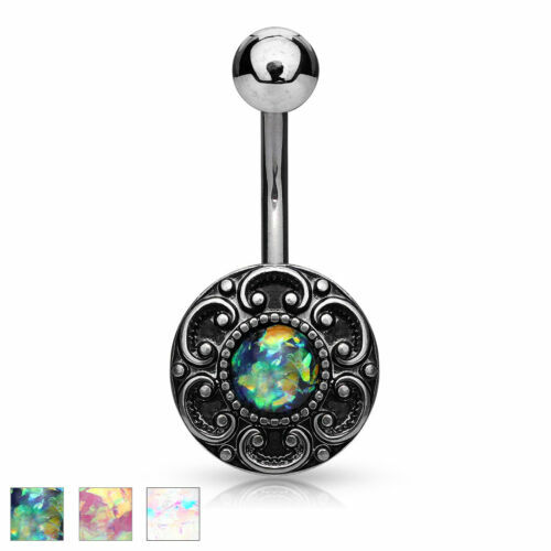 Piercing Nombril Playboy - Lapin Argenté - Réf. 2 - Neuf Avec étiquettes - Acier Inoxydable