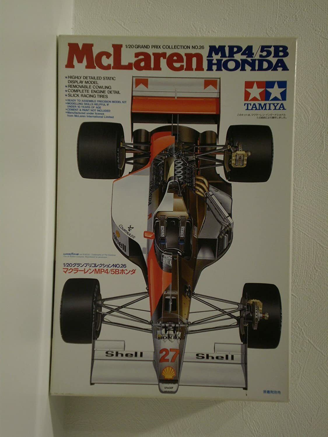 Tamiya McLaren MP4/5B Honda 1/20 Grand Prix Marlboro Plastic Model