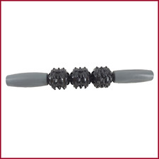 Back Body Massage Roller Plastic Handheld Muscle Stick Black  Gray Relaxation