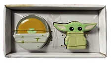 Star Wars Baby Yoda Mandalorian The Child & Carrier Salt & Pepper Shakers Set