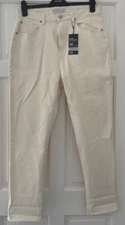 Primark Slim Straight High Waist White Ivory. UK 14. BNWT