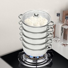 26cm/30CM 5 Tier Stainless Steel Steam Cooker Steamer Food Vegetable Pot Kitchen