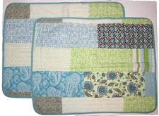 NEW Essential Home 2 PC Quilted Standard Pillow Sham Set Cotton Blend, NWOP