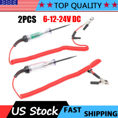 2x 6-24V Digital Electric Voltage Circuit Tester Automotive Test Light Car Truck