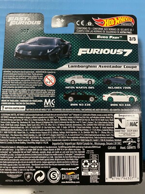 1/64 HOT WHEELS REAL RIDERS EURO FAST FAST & FURIOUS LAMBORGHINI