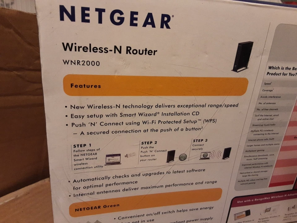 NETGEAR WNR2000 v2 300 Mbps 10/100 Wireless N Router-NEW. Ref:CD_18  - Image 3 of 4
