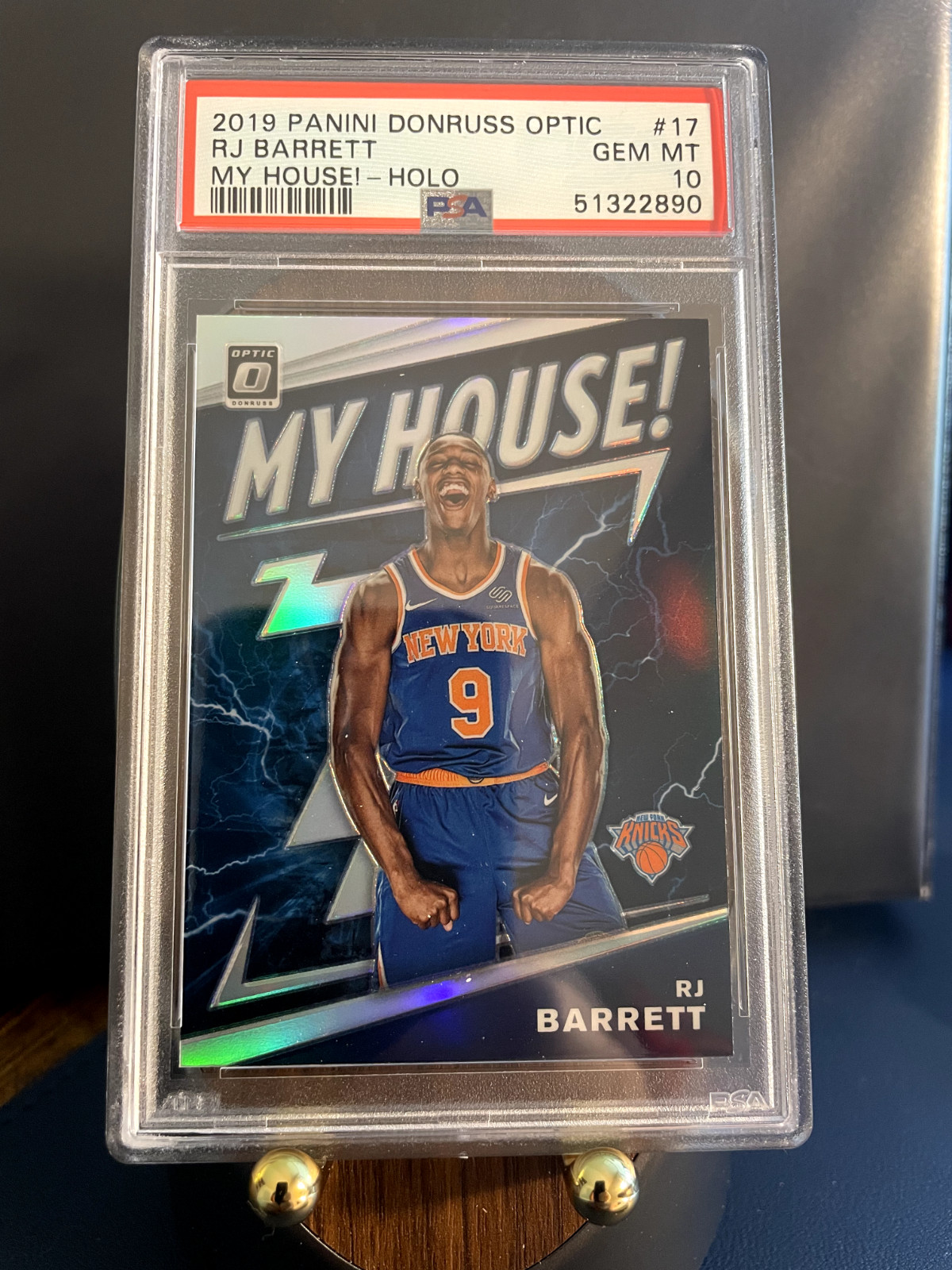 2019-20 Donruss Optic RJ Barrett My House Holo Rookie Year PSA 10 Gem Mint #17