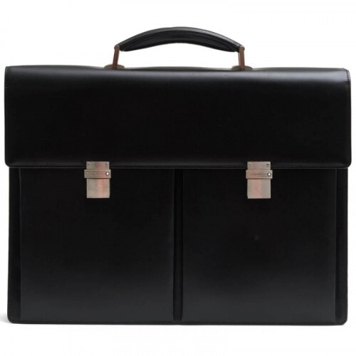 【美品✨】MONTBLANC ビジネスバッグ ダブルガセット レザー 黒 A4 Montblanc Meisterstuck Double Gasset Cowhide 2Way Business