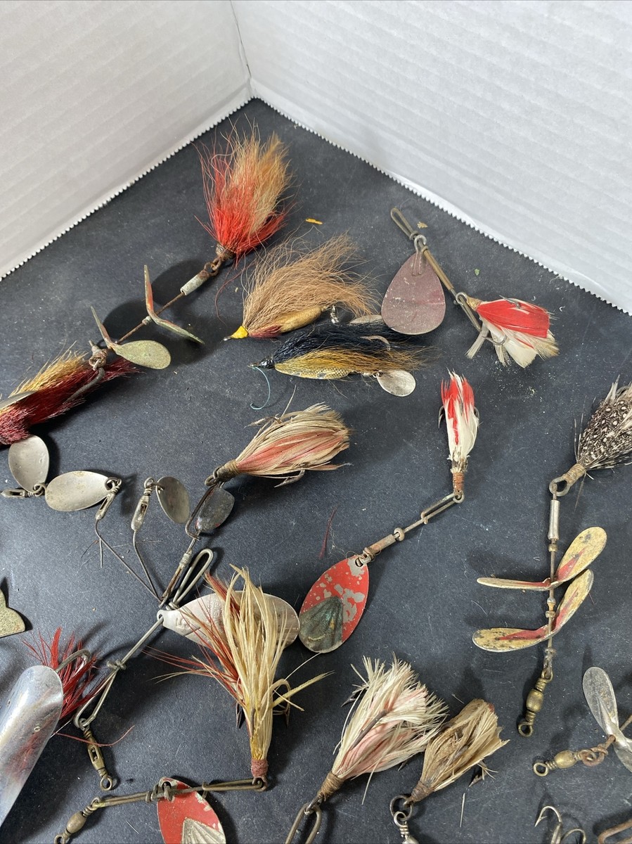 Lot Of 30 Plus Rare Vintage Early Fishing Lures Spinners | eBay Lot Of 30 Plus Rare Vintage Early Fishing Lures Spinners | eBay