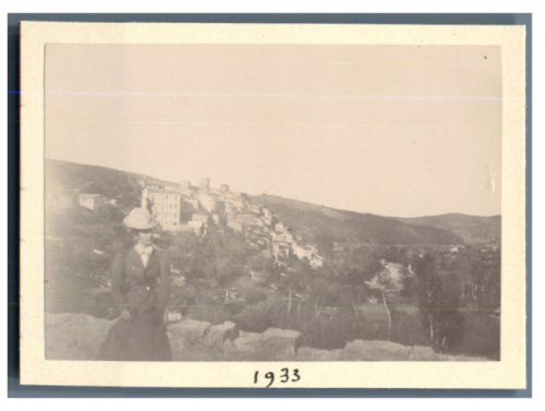 France, Amélie les Bains, Palalda, Vue prise depuis la route  Vintage print. T - Photo 1/1