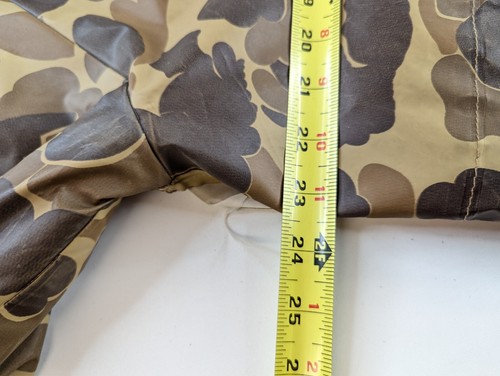 LL Bean Womans MEDIUM Maine Guide Camo Rain Coat PVC Thinsulate Lined Duck Hunt - Picture 10 of 14