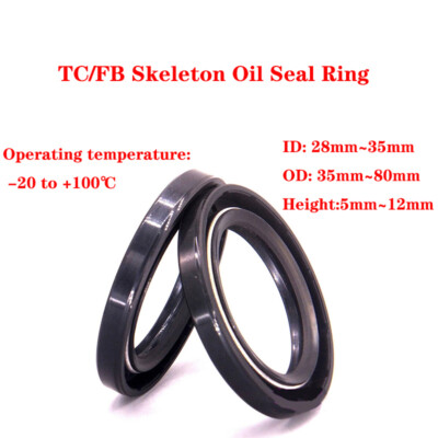 ID 28mm-35mm TC/FB Skeleton Oil Seal Ring NBR Double Lip Seal for Rotation Shaft
