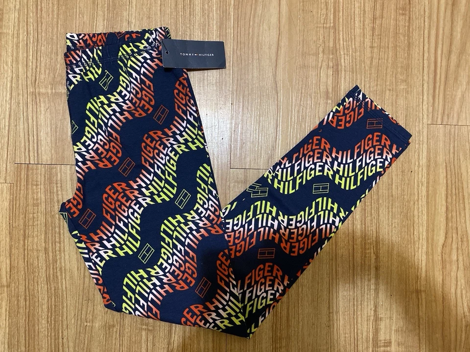 Leggings femininas Tommy Hilfiger tamanho: G (12/14) multicoloridas novas com etiquetas - Imagem 4 de 4