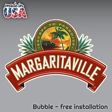 MARGARITAVILLE DECAL STICKER 3M USA MADE TRUCK HELMET VEHICLE WINDOW CAR BUMPER