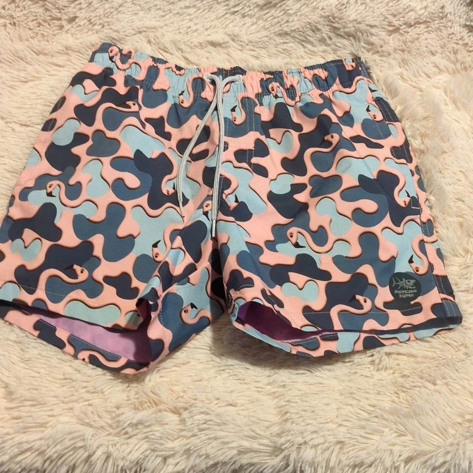 Pantalones Cortos Psycho Atún Rosa Flamenco Mingo Camuflados Pacific Bonded Piscina Para Hombres S Foto 3 de 4