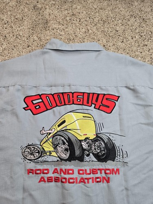 #ad #ad Good Guys Shirt Mens 2XL Blue Hot Rod Embroidered Button Up Short Sleeve $24.99