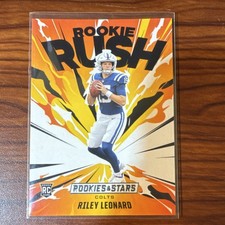 Panini Rookies & Stars 2025 Riley Leonard Colts Rookie Rush Insert Card #16