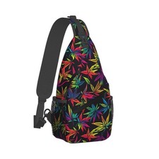 Colored Leaves Sling Backpack Hiking Backpack Crossbody Bag Sports Lightweigh...