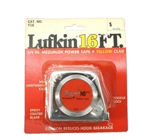 Lufkin 3/4" x 16' Mezurlock Power Tape Yellow Clad Light Epoxy Coated Blade