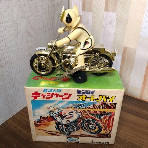 Bullmark Motorcycle New Human Casshern Wind-Up Toy W/BOX F/S FEDEX