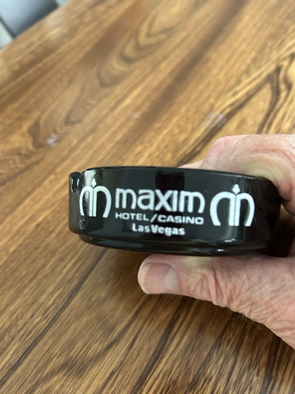 Vintage Maxim Hotel and Casino Las Vegas, Nevada Black  Ashtray