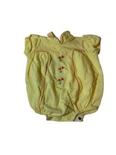 Vintage Carter s Yellow Floral Bubble Romper Baby Girls 6M Cottagecore