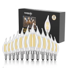 6/12 Pack Dimmable E12 LED Candle Light Bulbs Chandelier 5.5W =60W CA11 Bulb