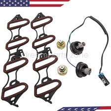 For Chevrolet GM 5.3L Knock Sensor With Harness Intake Manifold Gasket Kit Set