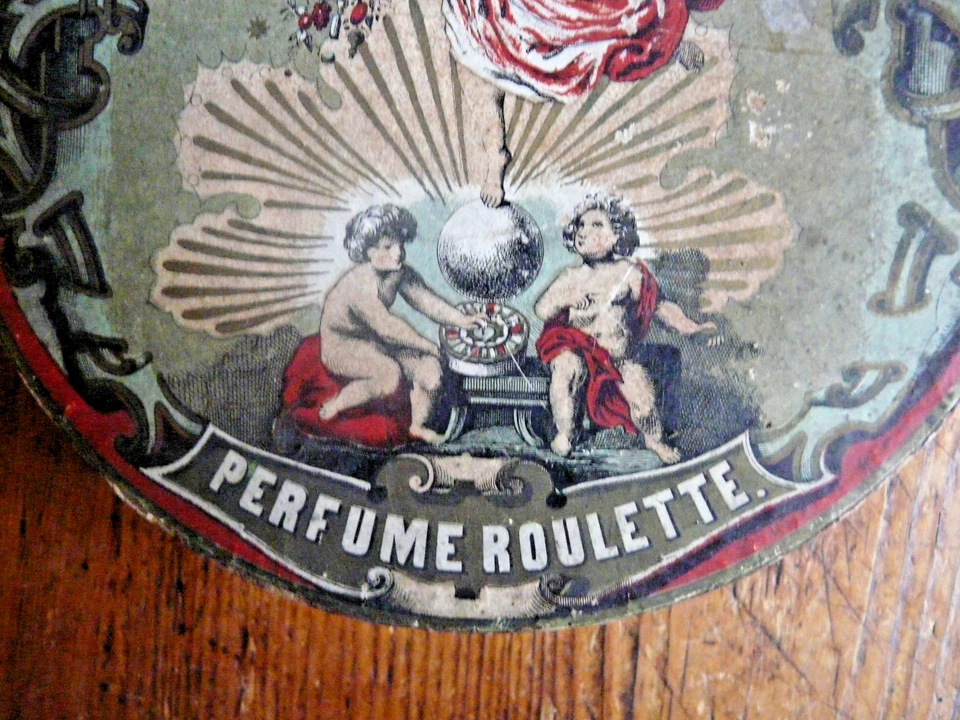 RARE-ANCIEN JEU DE ROULETTE-FORTUNAS PERFUME ROULETTE-JEU SOCIETE-XIXé-A VOIR!! - Photo 3/4