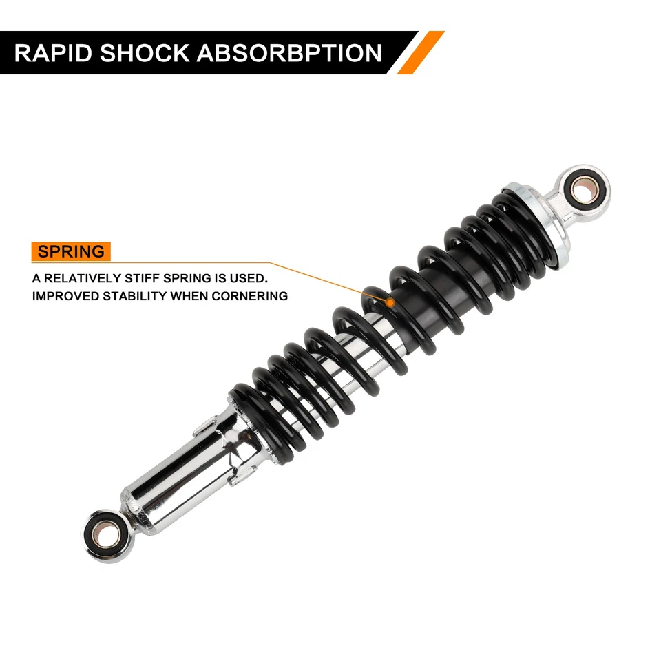 12.5'' Rear Shock Absorbers For Suzuki GS125 GS150 Yamaha RD350 Harley Sportster Foto 4 de 4