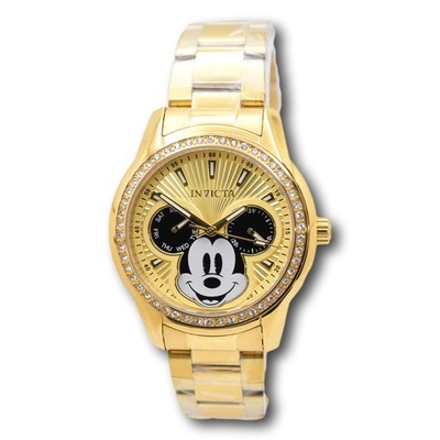 Invicta Disney Women's 38mm Mickey Mouse Limited Gold Crystals Watch 37826