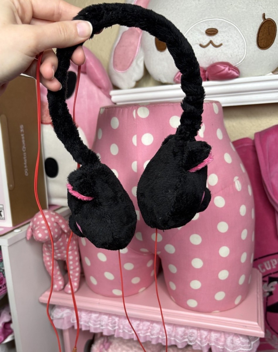 Black Gloomy Bear Headphones | eBay