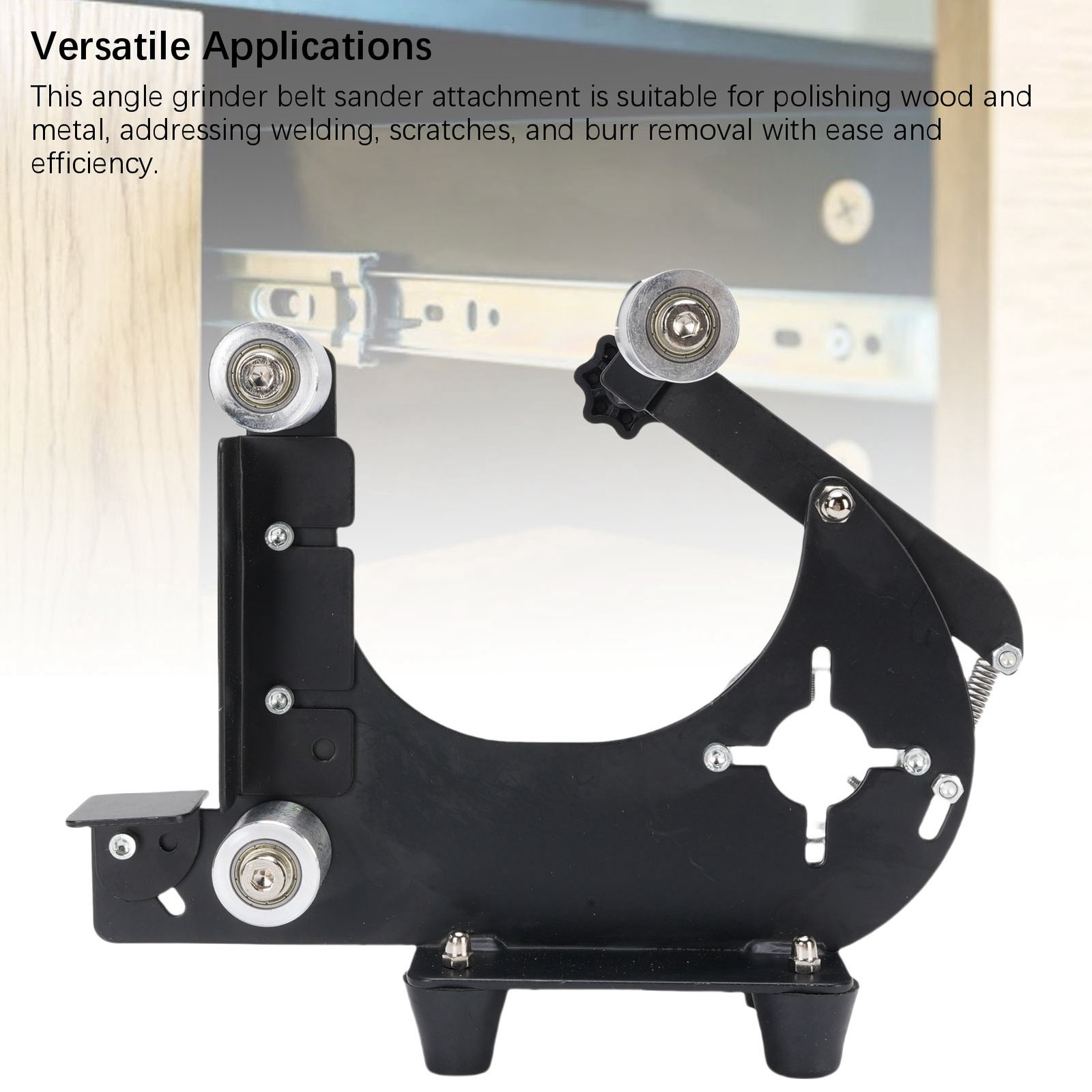 M10 Angle Grinder Belt Sander Attachment Iron Plate Tension Adjustable Belt
