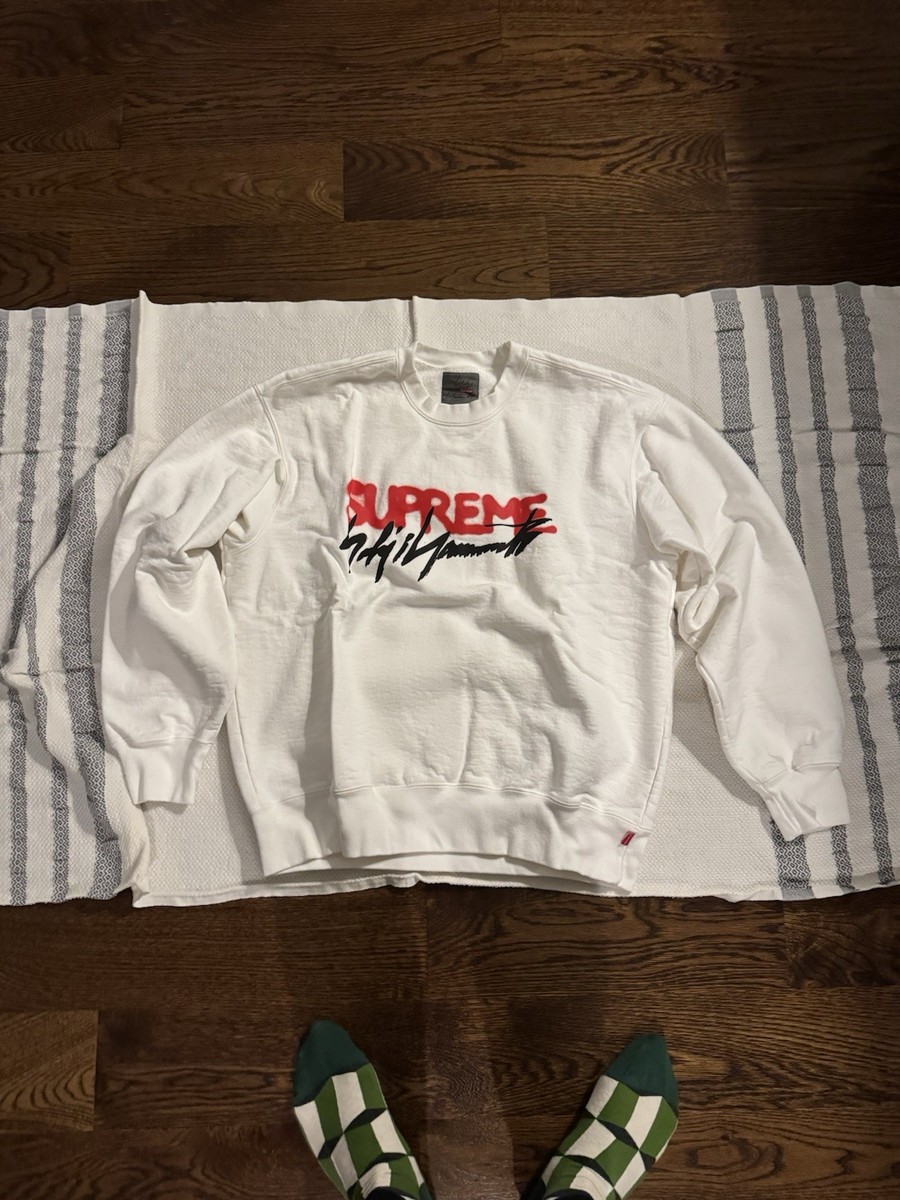 Supreme Yohji Yamamoto Crewneck Size M White - Used | eBay