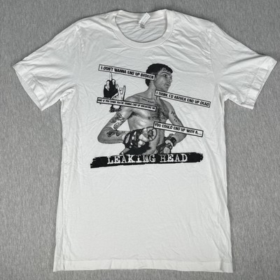 Leaking Head Band T-Shirt Medium White Short Sleeve Grunge Hardcore Punk Rock