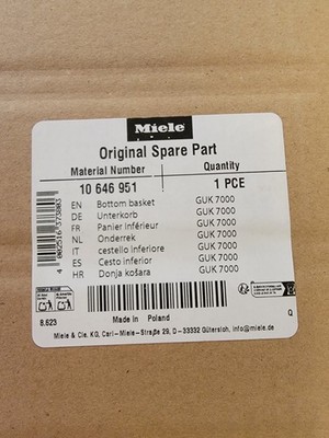 BRAND NEW Miele Dishwasher Lower Wash Rack 10646951