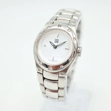 ESQ Esquire Swiss Watch Silver Tone 25mm MOP Stainless Steel 5.75" New Battery