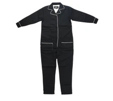 NWT Croft Medium Adult Sleep Coveralls Solid Black Cold Weather Sleep Coveralls