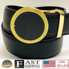 Correas Cinturones Blancos de Piel Moderno Sin Hoyos Hombres Mujeres Dorado Belt