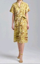 Natori Ombre Animale Shirtdress w/ Belt Sz L| Bold Elegant Aesthetic Feminine 