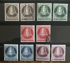 GERMANY - WEST BERLIN #9N70-74 Bells MNH and Used - CV $208