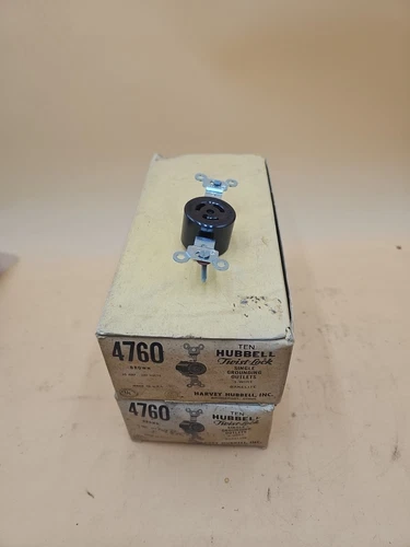 LOT OF 19 HUBBELL 4760 Single Receptacles 277V L7-15R 15A 2P 3W.  HBL4760