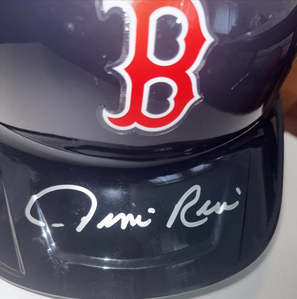 Casco de bateo de fanáticos de tamaño completo firmado por Jim Rice de los Medias Rojas de Boston 2020 Foto 2 de 4