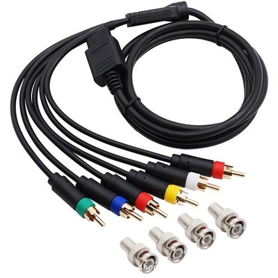 For SFC N64 NGC Game Console Parts Multifunctional RGB/RGBS Composite Cable Cord
