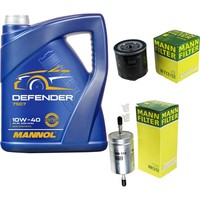 Mann Inspektionspaket 5L Mannol Defender 10W-40 FüR VW Polo 1.4 16V 1.0 Lupo Fox