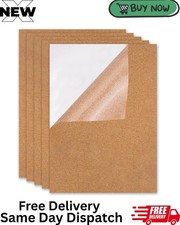 Self Adhesive Cork Sheet Cork Backing Sheets Board 1mm Thick DIY Crafts 21x30 cm
