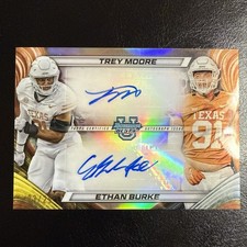 2024 Bowman Best Trey Moore Ethan Burke ROOKIE Dual Auto 3/25 AC