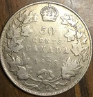 1929 CANADA SILVER 50 CENTS COIN